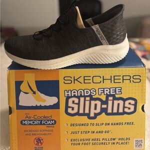 Skechers Black Slip-On Sneakers